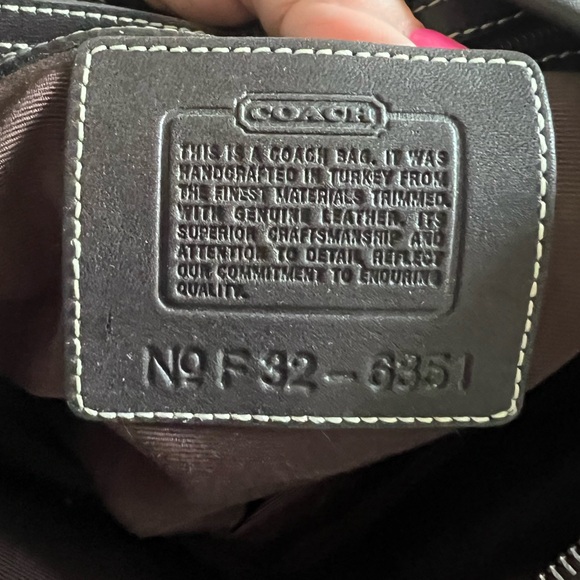 Coach Hobo bag, brown signature print with leather strap and trim. - Picture 12 of 12